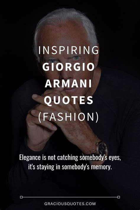 giorgio armani fashion quotes